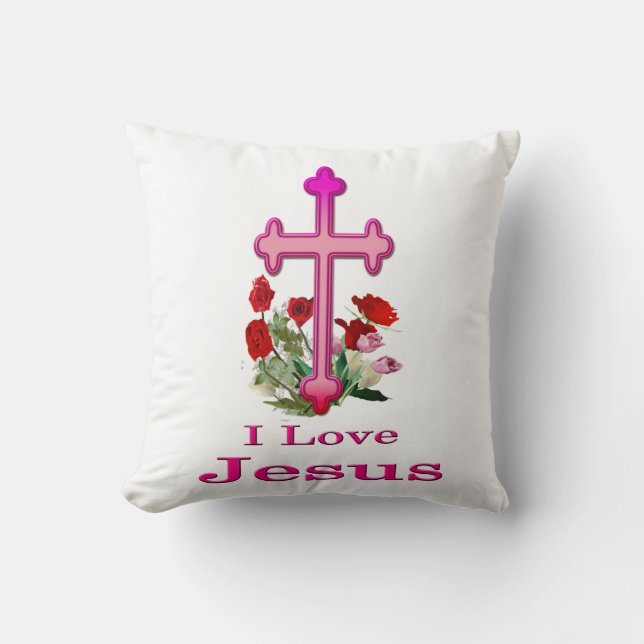 Ik hou van Jezus cadeautjes Kussen (Voorkant)