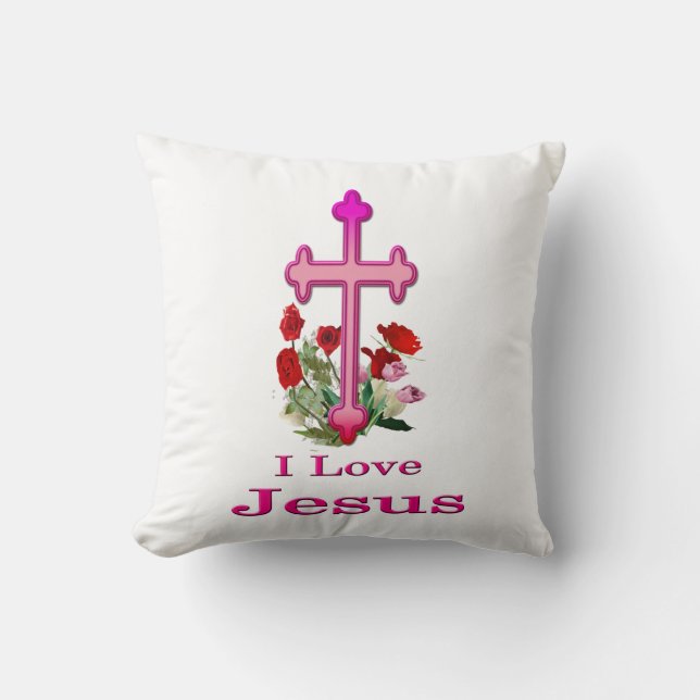 Ik hou van Jezus cadeautjes Kussen (Voorkant)