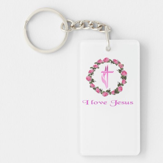 Ik hou van Jezus cadeautjes Sleutelhanger (Voorkant)