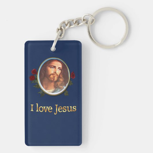 Ik hou van Jezus cadeautjes Sleutelhanger (achterkant)