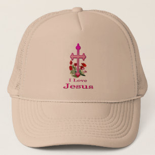 Ik hou van Jezus cadeautjes Trucker Pet