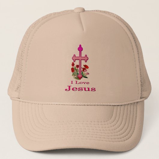 Ik hou van Jezus cadeautjes Trucker Pet (Voorkant)