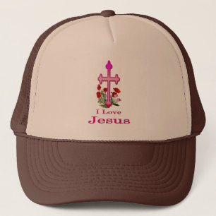 Ik hou van Jezus cadeautjes Trucker Pet