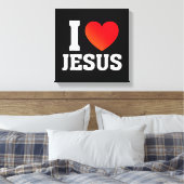 Ik hou van Jezus Canvas Afdruk (Insitu (Slaapkamer))