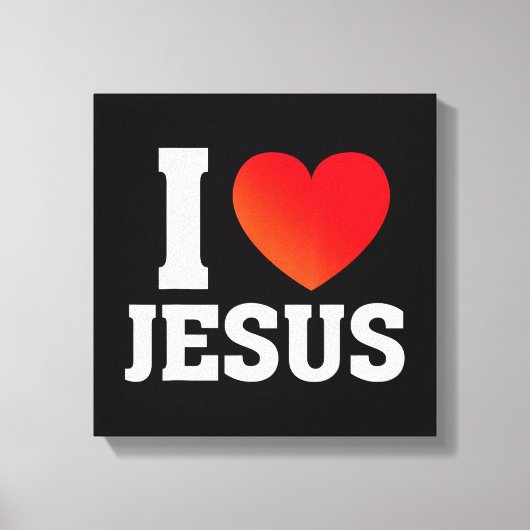 Ik hou van Jezus Canvas Afdruk (Voorkant)