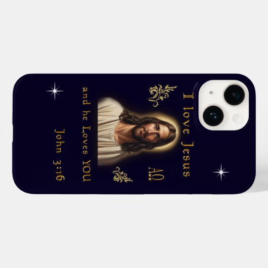 Ik hou van Jezus Case-Mate iPhone Case (Achterkant (horizontaal))