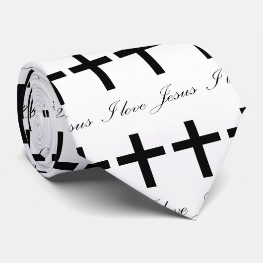 Ik hou van Jezus Christelijk Stropdas (Opgerold)