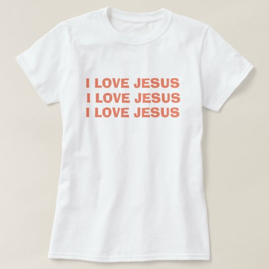 Ik hou van Jezus Christelijk T-shirt (Design voorkant)