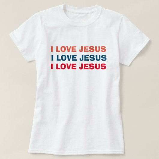 Ik hou van Jezus Christelijk T-shirt (Design voorkant)