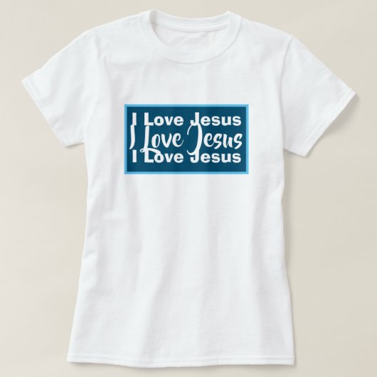 Ik hou van Jezus Christelijk T-shirt (Design voorkant)