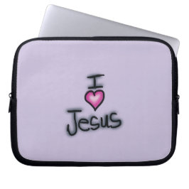 Ik hou van Jezus Christelijke citaat  Laptop Sleeve