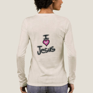 Ik hou van Jezus Christelijke citaat Tri-Blend Shirt