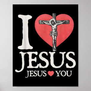 Ik hou van Jezus christelijke Jezus houdt van jou Poster