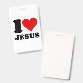 ik hou van Jezus christelijke quote Badge (Voor- en achterkant)