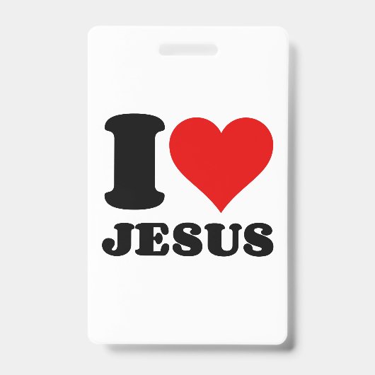 ik hou van Jezus christelijke quote Badge (Voorzijde)