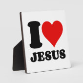 Ik hou van Jezus Christelijke quote Fotoplaat (Voorkant)