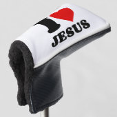 Ik hou van Jezus Christelijke quote Golfheadcover (3/4 voorkant)