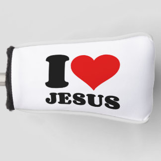 Ik hou van Jezus Christelijke quote Golfheadcover