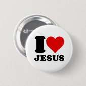 Ik hou van Jezus Christelijke quote Ronde Button 5,7 Cm (Voorkant /achterkant)