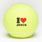 Ik hou van Jezus Christelijke quote Tennisballen (Voorkant)