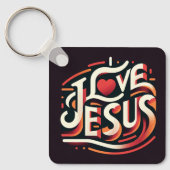 Ik hou van Jezus Christelijke Sleutelhanger (Voorkant)