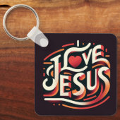 Ik hou van Jezus Christelijke Sleutelhanger (Voorkant)