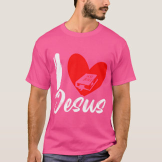Ik hou van Jezus Christus Christelijk toegewijd Ha T-shirt