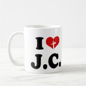 Ik hou van Jezus Christus Koffiemok (Links)