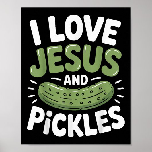 Ik hou van Jezus en augurken Poster (Voorkant)