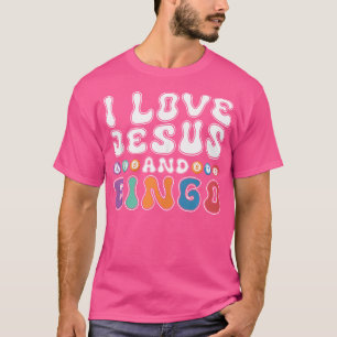 Ik hou van Jezus en Bingo Christelijk Kruis Bordsp T-shirt