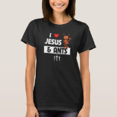 Ik hou van Jezus en Boerderij Christelijke Camping T-shirt (Voorkant)