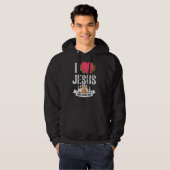 Ik hou van Jezus en Bowling Funny Bowler Christeli Hoodie (Voorkant volledig)