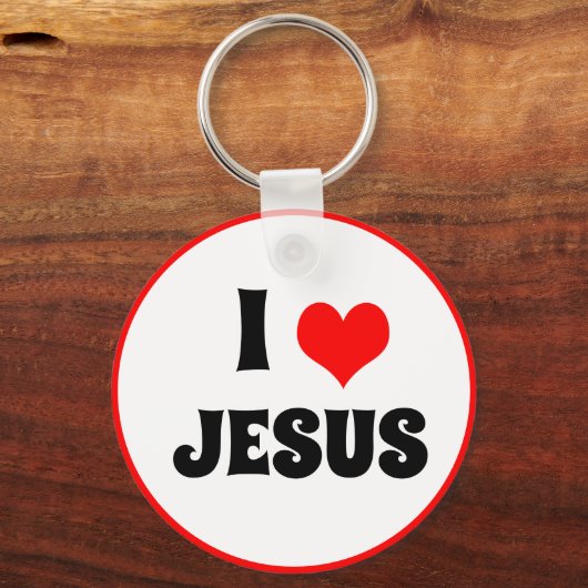 Ik hou van Jezus en Christus Heart / Sleutelhanger (Achterkant)