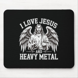 Ik hou van Jezus en heavy metal 0 Muismat