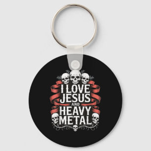 Ik hou van Jezus en heavy metal _7 Sleutelhanger