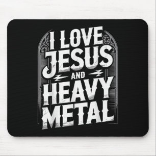 Ik hou van Jezus en heavy metal Muismat