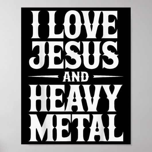 Ik hou van Jezus en heavy metal Poster (Voorkant)