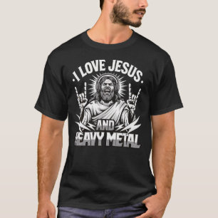 Ik hou van Jezus en Heavy Metal T-shirt