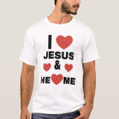 IK HOU VAN JEZUS EN HIJ HOUDT VAN MIJ T-SHIRT (Voorkant)