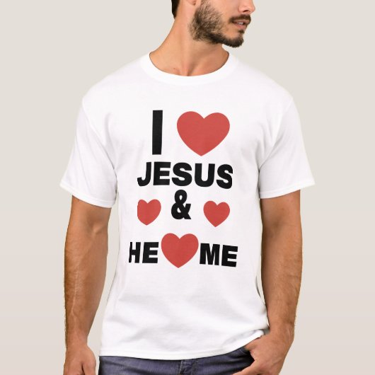IK HOU VAN JEZUS EN HIJ HOUDT VAN MIJ T-SHIRT (Voorkant)
