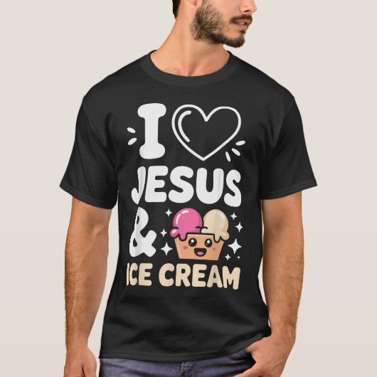Ik Hou Van Jezus En Ijs T-shirt (Voorkant)