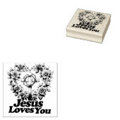 Ik hou van Jezus en Jezus houdt van U Rubberstempel (Gestempeld)