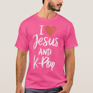 Ik hou van Jezus en K-Pop Christelijke K-Pop L T-shirt