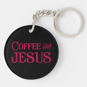 Ik hou van Jezus en koffie Sleutelhanger