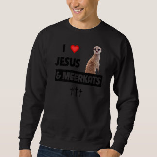 Ik hou van Jezus en Meerkats Mam Pap Christelijke Trui