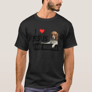 Ik hou van Jezus en mijn Beagle Dog Mama Pap Pet O T-shirt