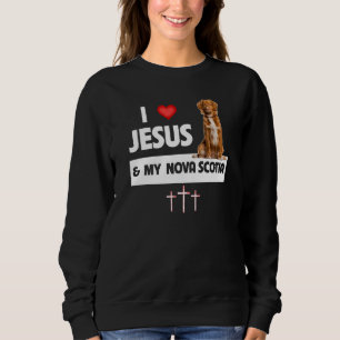 Ik hou van Jezus en mijn Nova Scotia Duck Dog mama Trui