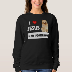 Ik hou van Jezus en mijn pommeraanse hond mama en  Trui