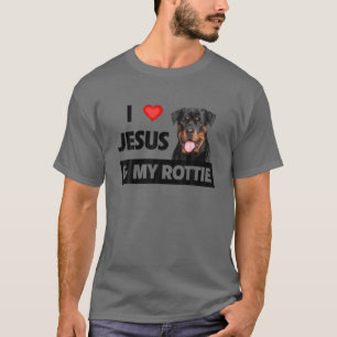 Ik hou van Jezus en mijn rottie Dog mama pa Pet Pa T-shirt