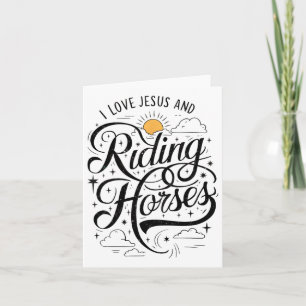 Ik hou van Jezus en paardrijpaarden, meisjes die Kaart